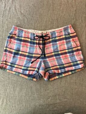 Vineyard Vines Plaid Linen Shorts, size 4